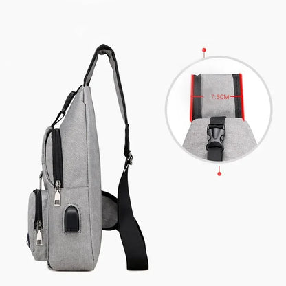 Fashion Canvas Chest Pack for Men Women Crossbody Shoulder Bags Messenger Bag Fanny Pack Multifunction Mini Belt Waist Chest Bag